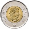 Купить Канада 2 доллара (dollars) 2017 150 лет Конфедерации Канада - Полярное сияние, Цветное покрытие