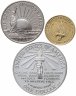 Купить США  набор из 3 монет: 5 долларов, 1 доллар и 50 центов 1986 S "100 лет Статуе Свободы" в подарочной коробке