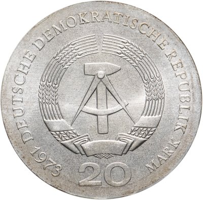 купить Германия (ГДР) 20 марок (mark) 1973 60 лет со дня смерти Августа Бебеля