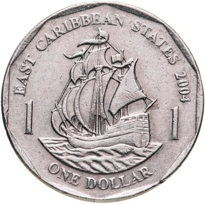 купить Восточные Карибы 1 доллар 2004