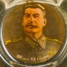 Купить Плакетка настенная "100-летие И.В. Сталина", бакелит, бумага, печать, СССР, 1978 г.