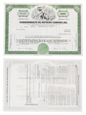 Купить Акция США - Commonwealth Oil Refining Company, Inc. 1975 г.