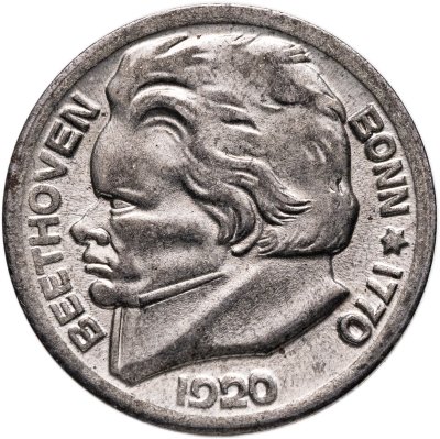 купить Германия "Бонн" 10 пфеннигов 1920 "Людвиг ван Бетховен" нотгельд