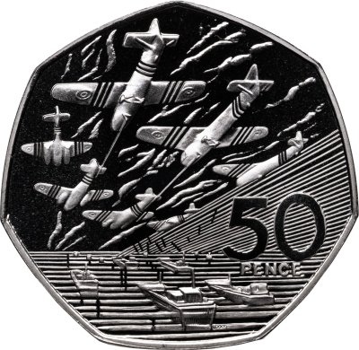 купить Великобритания 50 пенсов (pence) 1994 "50 лет высадки союзников в Нормании (день D)"