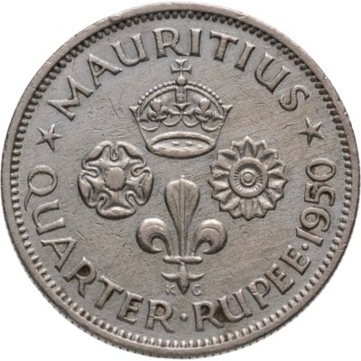 купить Маврикий 1/4 рупии (rupee) 1950