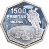 Купить Испания 1500 песет 1999 "Миллениум - Астронавт"