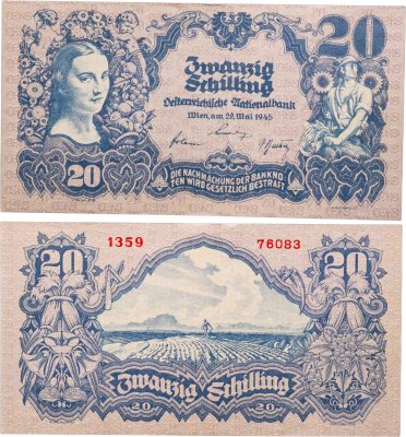 купить Австрия 20 шиллингов 1945