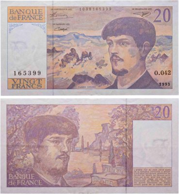 купить Франция 20 франков 1993 (Pick 151)