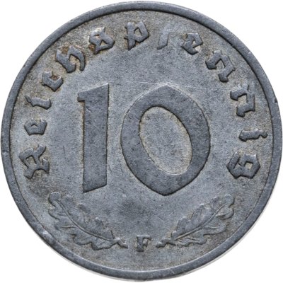 купить Германия, Третий рейх 10 рейхспфеннигов (reichspfennig) 1944 F