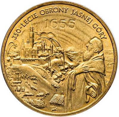 купить Польша 2 злотых (zlote) 2005 "350 лет обороне монастыря Ясная Гора в городе Ченстохова"