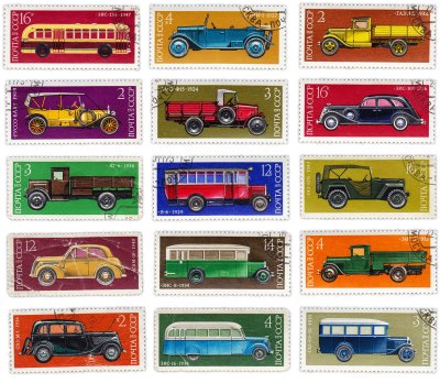 купить Набор из 15 марок "Автомобили"