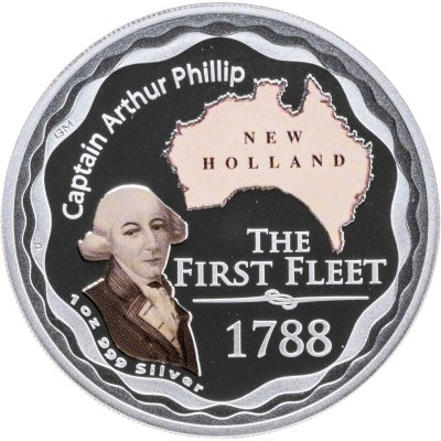 купить Австралия 1 доллар 2008 "Первый флот. Корабль" в футляре, с сертификатом