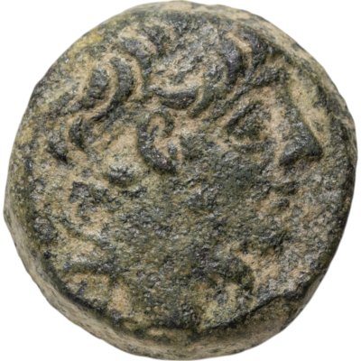 купить Государство Селевкидов, Антиох IX Кизикский, 116-95 годы до Р.Х., АЕ18. сын Клеопатры Тея (пучок молний)