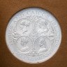 Купить Тёркс и Кайкос 20 крон (crowns) 1976 "4 портрета королевы Виктории" в официальном буклете