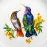 Купить Тарелка "Птицы на ветке мимозы", фарфор, роспись, Meissen (Мейсенский фарфор), Германия, 1970-1990 гг.