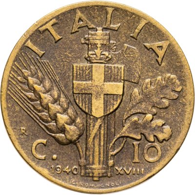 купить Италия 10 чентезимо (centesimi) 1940