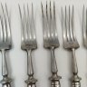 Купить Набор из 8-ми столовых вилок, украшенных рельефным декором, сталь, Curdts Nachfolger, E.H. Otto GmbH, Solingen, Германия, 1930-1940 гг.