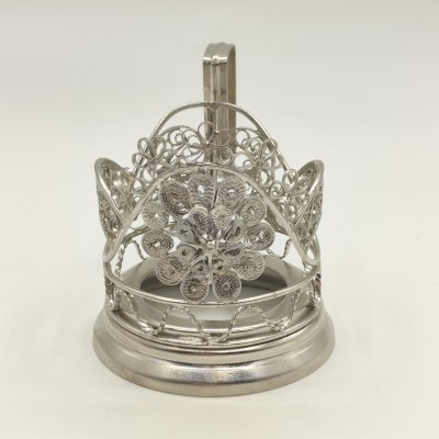 купить Подстаканник, выполненный в технике ажурной скани, Производственное объединение «Урарту», Комбинат Нархудпромыслов, металл, скань, СССР, 1970-1980 гг.