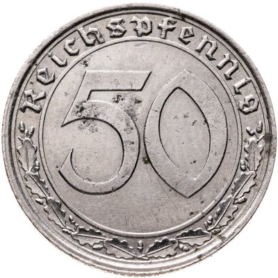 купить Германия, Третий рейх 50 рейхспфеннигов (reichspfennig) 1939