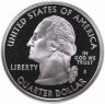 Купить США 25 центов (квотер, 1/4 доллара, quarter dollar) 2007 S PROOF "Вашингтон", знак монетного двора: "S" - Сан-Франциско