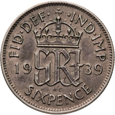 купить Великобритания 6 пенсов (pence) 1939