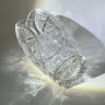 Купить Ваза с резным цветочным декором, хрусталь, алмазная грань, СССР, 1970-1990 гг.