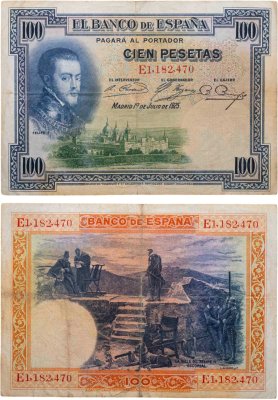 купить Испания 100 песет 1925 (Pick 62c)