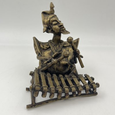 купить Скульптура "Музыкант, играющий на металлофоне" ("Ударник"), бронза, литье, Европа, 1980-2000 гг.