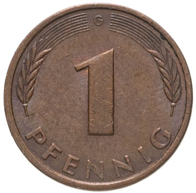купить Германия (ФРГ) 1 пфенниг (pfennig) 1989