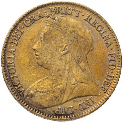 Купить Великобритания 1/2 соверена (полсоверена, half sovereign) 1895 с портретом королевы Виктории