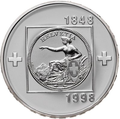 купить Швейцария 20 франков 1998 "150 лет Швейцарской конституции" в капсуле
