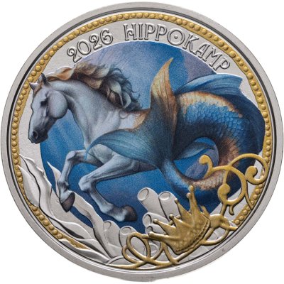 купить Австрия 3 евро 2026 "Фантастические Мифические существа - Гиппокампус"