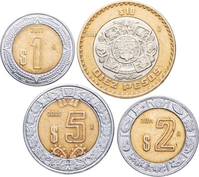 купить Мексика набор монет 2005-2017 (4 штуки)