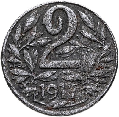 купить Австрия 2 геллера 1917
