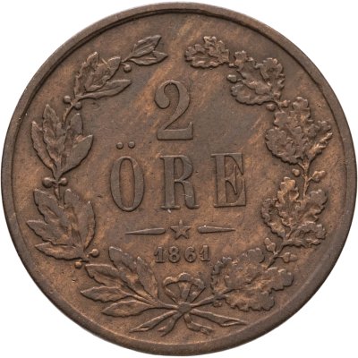 купить Швеция 2 эре 1861