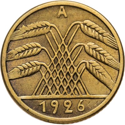 купить Германия 5 рейхспфеннигов (reichspfennig) 1926 A знак монетного двора "A" — Берлин