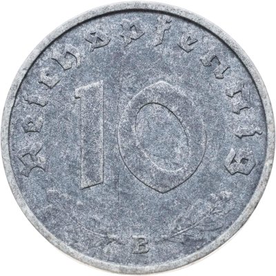 купить Германия, Третий рейх 10 рейхспфеннигов (reichspfennig) 1944, знак монетного двора: "B" - Вена