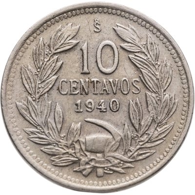 купить Чили 10 сентаво (centavos) 1940
