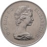 Купить Великобритания 25 новых пенсов (new pence) 1972  серебряная свадьба Елизаветы II медно-никелевый сплав