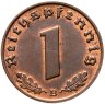 Купить Германия, Третий рейх 1 рейхспфенниг (reichspfennig) 1939 В