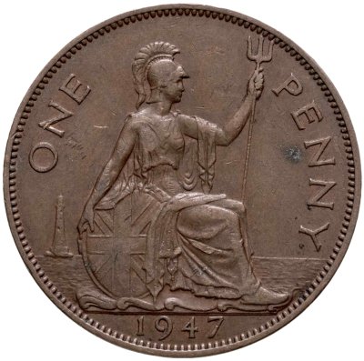 купить Великобритания 1 пенни (penny) 1947