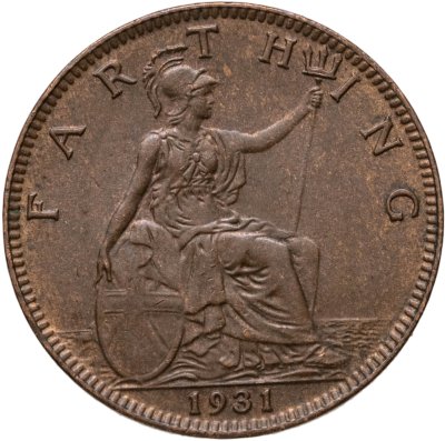 купить Великобритания 1 фартинг (farthing) 1931
