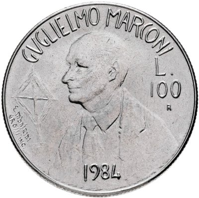 купить Сан-Марино 100 лир 1984 "Ученые - Гульельмо Маркони"