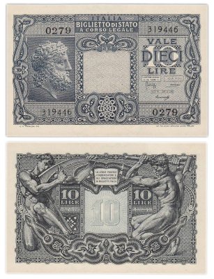 купить Италия 10 лир 1944