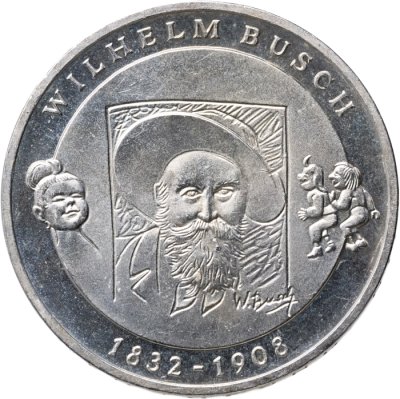 купить Германия 10 евро (euro) 2007 "175 лет со дня рождения Вильгельма Буша"