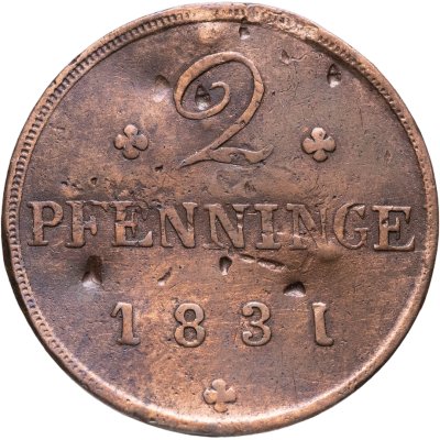 купить Мекленбург-Шверин 2 пфеннига 1831