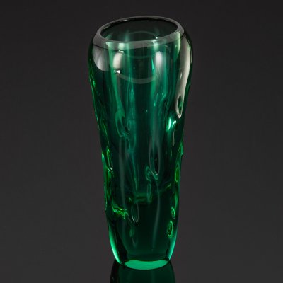 купить Ваза зеленого оттенка, стекло, гутная техника, Европа, 1950-1970 гг.