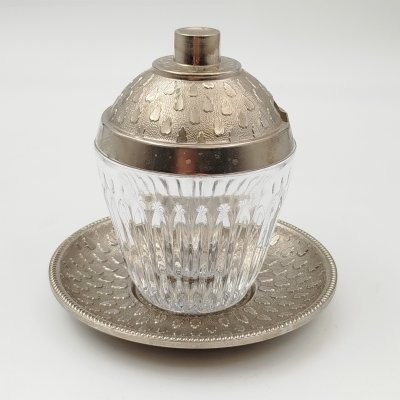купить Горчичница на подносе, стекло, металл, СССР, 1960-1990 гг.