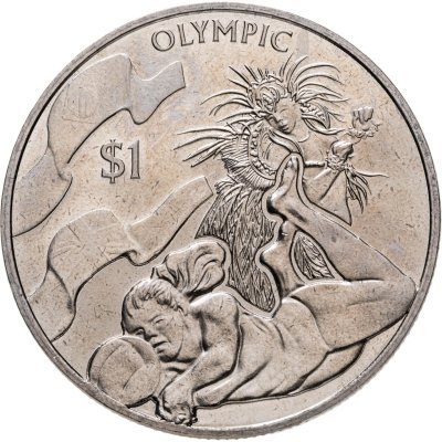 купить Британские Виргинские острова 1 доллар (dollar) 2016 XXXI летние Олимпийские Игры, Рио-де-Жанейро 2016 - Пляжный волейбол