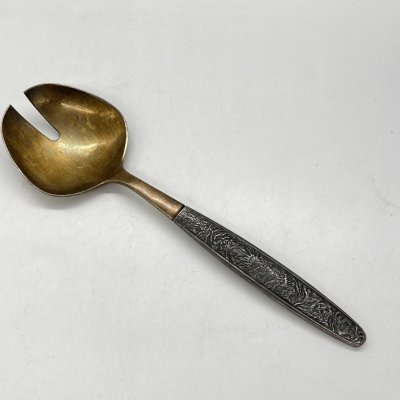 купить Ложка салатная, латунь, металл, Экспериментальный ювелирный завод, г. Таллин, СССР, 1970-1980 гг.
